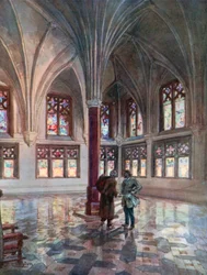 Kasteel Marienburg (kleurenlitho)
