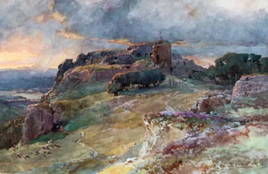 Regenstein (kleurenlitho)