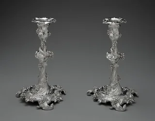 Paar kandelaars, c.1755-56