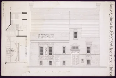 Ontwerp voor Huis en Studio voor J.A.M. Whistler Esq, Chelsea, c.1877-78