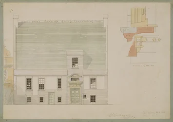 Vooraanzicht van huis voor J.A.M. Whistler Esq, Tite Street, Chelsea, 1877