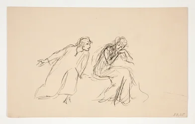 Angelo en Isabella (studie) - Act II, Scene IV, Maat voor Maat