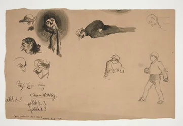 Diverse figuurstudies (recto en verso)