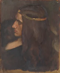 Figurenstudie van Hamlet, voor De Toneelscène in Hamlet, Act III, Scene II