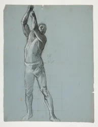 Figurenstudie voor De geest van Vulcan, Genius van de arbeiders in ijzer en staal, capitool rotunda, Harrisburg, Pennsylvania