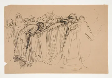 Galahad en de Gevangen Deugden, studie voor De Zoektocht naar de Heilige Graal (serie van vijftien schilderijen voor de Boston Public Library, voltooid in 1901)