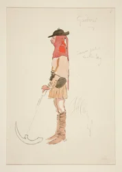Tuinman, kostuumschets voor Henry Irving