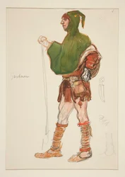 Tuinman, kostuumschets voor Henry Irving