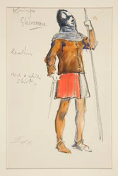 Glaiveman, kostuumschets voor Henry Irving