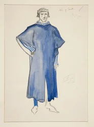 John van Gaunt, kostuumschets voor Henry Irving
