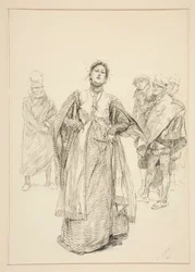 Katharina, illustratie voor Act I, Scene i, Taming of the Shrew