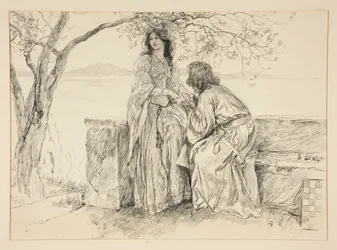 Miranda en Ferdinand, illustratie voor Act V, Scene i, De Storm