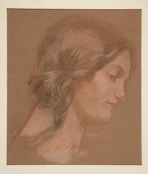 Portret van een vrouw in profiel