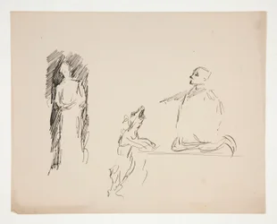 Blad met figuurstudies