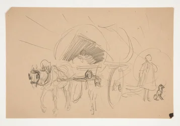 Studie voor .1201 - illustratie voor Oliver Goldsmith