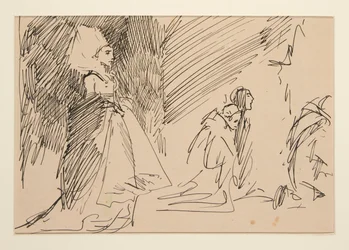 Studie voor Priester en de Grote Dame