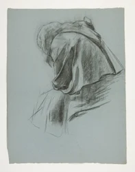 Studie voor Het Vertrek, uit De Zoektocht naar de Heilige Graal (een serie van vijftien schilderijen voor de Boston Public Library, voltooid in 1901)