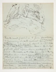 Studie voor De zoektocht naar de Heilige Graal (serie van vijftien schilderijen voor de Boston Public Library, voltooid in 1901): studie van draperie