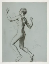 Studie voor figuur van 10 uur