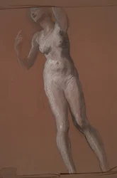 Studie voor figuur van 3 uur in