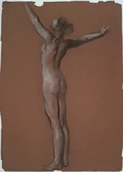 Studie voor figuur van 6 uur 