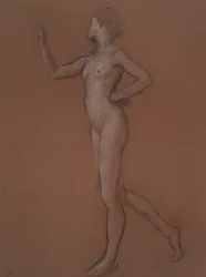 Studie voor figuur van 7 uur voor