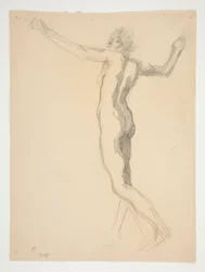 Studie voor figuur van 8 uur 