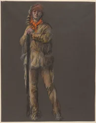 Studie voor de figuur van Daniel Boone