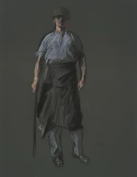 Studie voor de figuur van een arbeider