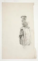 Studie van een plattelandsvrouw