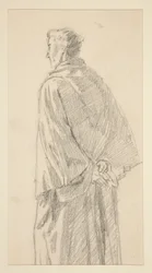 Studie van een man in gewaad