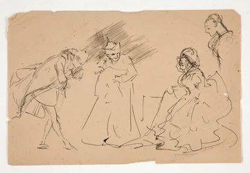 Studie van een XVIII eeuwse scène, mogelijk