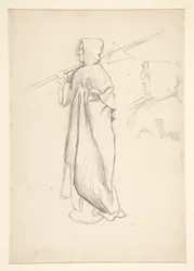 Studie van hellebaardier, uit Koning Richard III