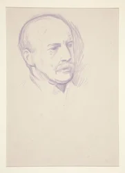 Studie, portret hoofd van man, Kroning van Edward VII portret