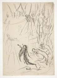 Het bereiken van de Graal, studie voor De zoektocht naar de Heilige Graal (serie van vijftien schilderijen voor de Boston Public Library, voltooid in 1901)