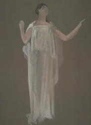 Ongeïdentificeerde figurenstudie voor muurschilderingsproject in het Pennsylvania State Capitol-gebouw, Harrisburg, 1902-1911