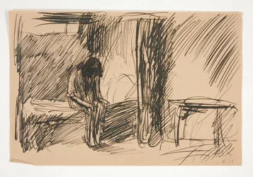 Ongeïdentificeerde illustratie - Studie van persoon in gevangenis