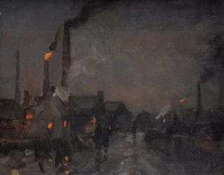 Black Country, nacht, met gieterij