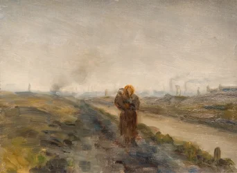 Moeder en kind, landschap in het Black Country