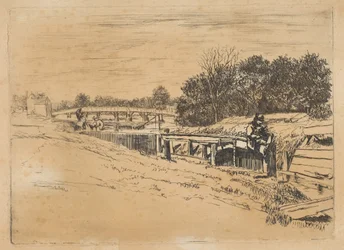Whistler bij Moulsey [Molesey Lock], [1861]