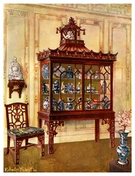 Gesneden Chinese kast in Chippendale