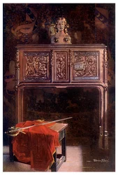 Gesneden eiken Lous XII dressoir, 1910