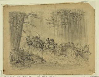 Een stormachtige mars--(Artillerie)--Spotsylvania Court House