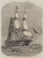 Cruise van Zijne Koninklijke Hoogheid Prins Alfred, Hare Majesteits Schip St George, 90 kanonnen
