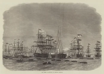 De Vloot van IJzerenclads in de Haven van Portland