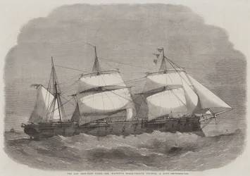 De nieuwe ijzeren vloot, de stoomfregat Defence van Hare Majesteit, 18 kanonnen