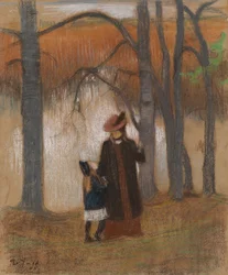 De vrouw en dochter van de kunstenaar