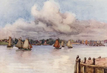 De Rijn: Boten op de Maas