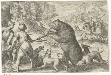 Landschap met berenjacht