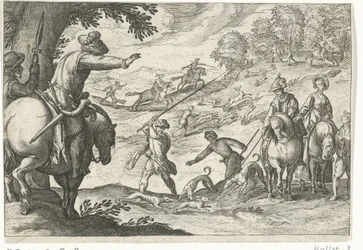 Landschap met hazenjacht